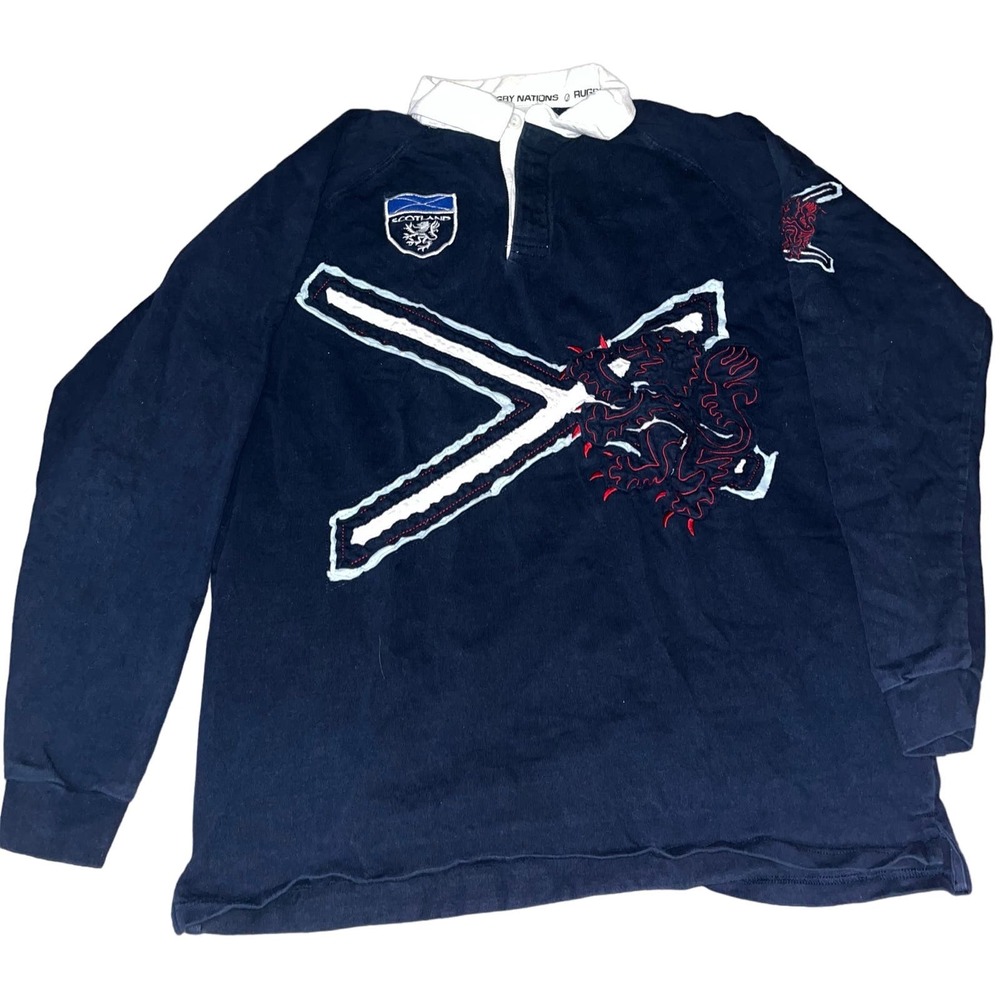Men's Navy Blue Rugby Sweater